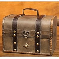 Amazon｜Xabelleアンティーク宝箱ボックス 木製レトロ木箱 22